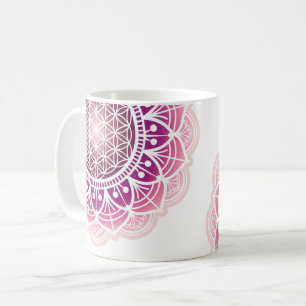 Mug Mandala - Fleur de vie - rose