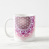 Mug Mandala - Fleur de vie - rose (Gauche)