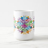 Mug Mandala fleur rose jaune (Centre)