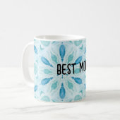 Mug Mandala, flocon de neige, art à la main (Devant gauche)