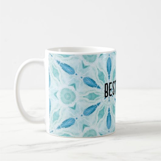 Mug Mandala, flocon de neige, art à la main (Gauche)