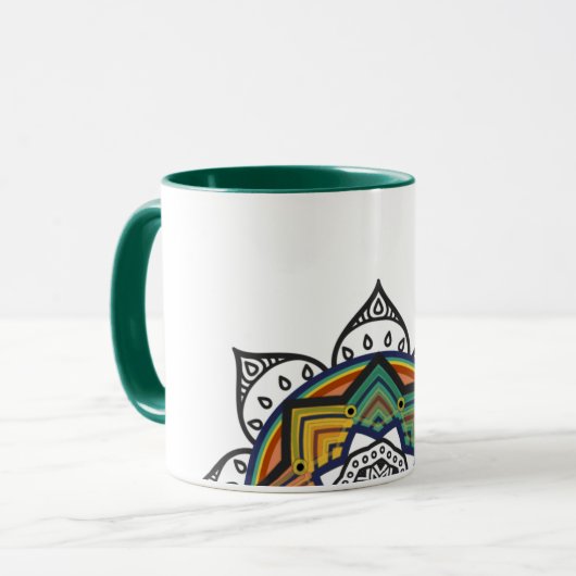 Mug Mandala floral (Devant gauche)