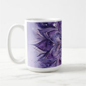 Mug Mandala floral aquarelle violette (Gauche)