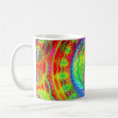 Mug Mandala fractal tie-dye arc-en-ciel (Gauche)