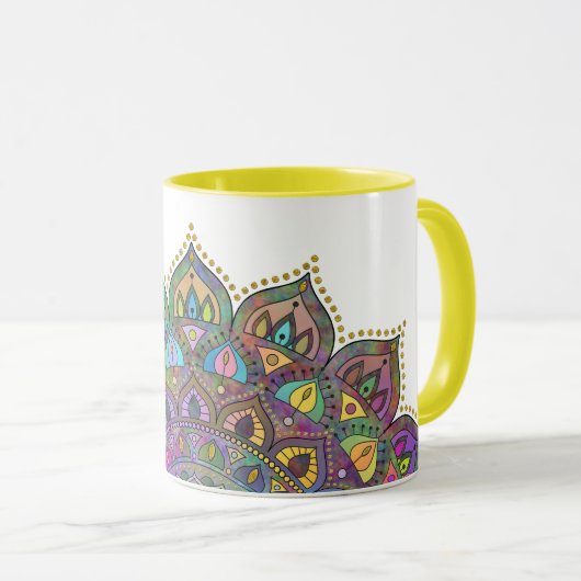 Mug Mandala Inde Style 1 (Devant droit)