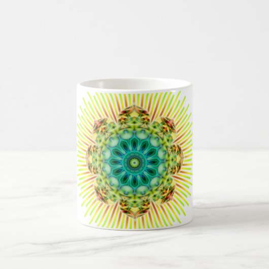 Mug Mandala jaune vert (Centre)