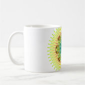 Mug Mandala jaune vert (Gauche)
