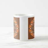 Mug Mandala motif en chocolat, terre cuite et rouille (Centre)