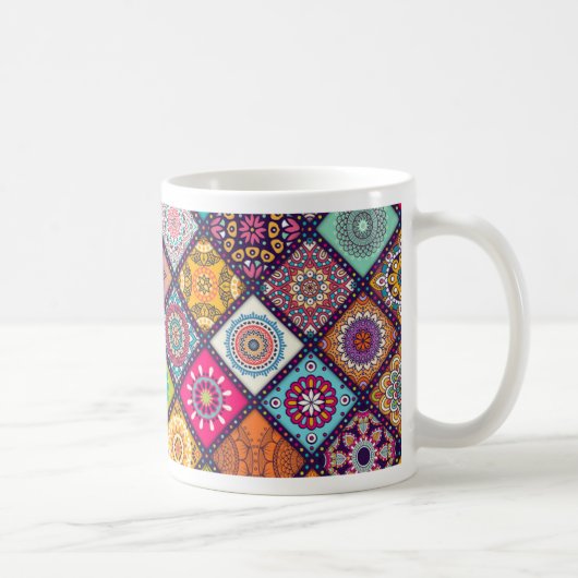 Mug Mandala motif marocain coloré (Droite)