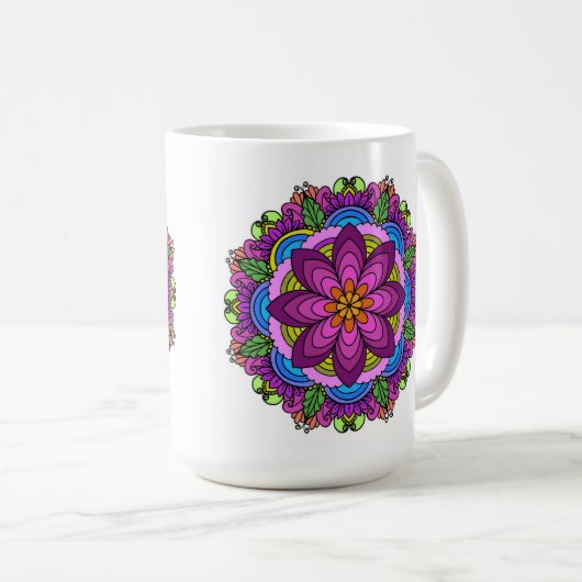 Mug Mandala Mug: Lotus Bloom Mandala (Devant droit)
