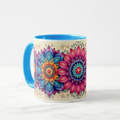 Mug Mandala multicolore (Devant gauche)