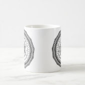 Mug Mandala noir et blanc avec le yang de yin (Centre)