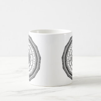 Mug Mandala noir et blanc avec le yang de yin