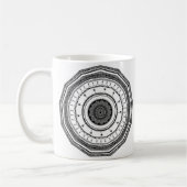Mug Mandala noir et blanc avec le yang de yin (Gauche)