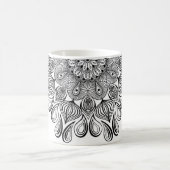 Mug Mandala noir et blanc Trippy Psychedelic Hippie (Centre)