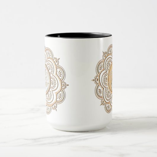 Mug Mandala or et argent (Centre)