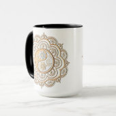 Mug Mandala or et argent (Devant gauche)