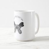 Mug Mandala papillon boho complexe noir et blanc A (Devant droit)