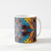 Mug Mandala radiant : Art fantastique symétrique vibra (Devant droit)