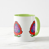 Mug Mandala Rose Vibrante (Devant droit)