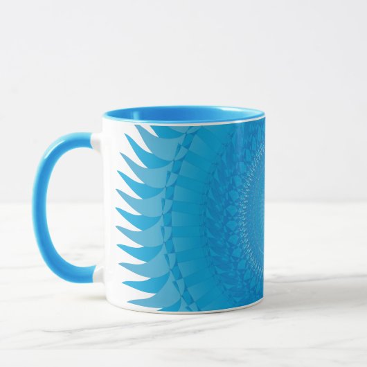 Mug Mandala Soleil Bleu clair (Gauche)