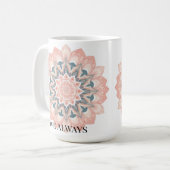 Mug Mandala Wall Clock - Art Arabesque (Devant gauche)
