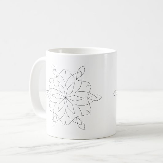 Mug - Mandalas simples à couleur (Devant gauche)