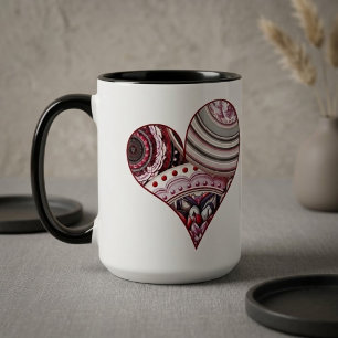 Mug Mandalas Vintage Cœur