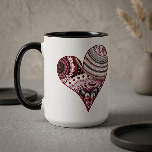 Mug Mandalas Vintage Cœur