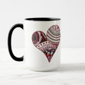Mug Mandalas Vintage Cœur (Gauche)