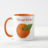 Mug Mandarin avec feuille verte (Gauche)