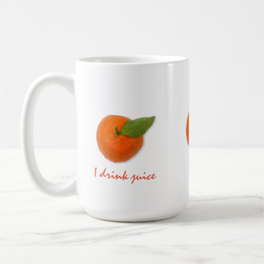 Mug Mandarin avec feuille verte (Gauche)