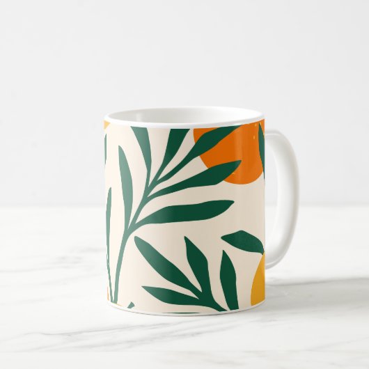 Mug Mandarin Mosaic : Citrus Chic tendance (Devant droit)