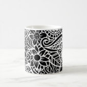 Mug Mandela Tropical Floral INITIALES Black Blanc Fun (Centre)