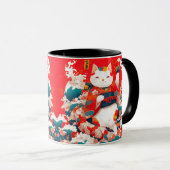 Mug Maneki-Neko, Chat japonais chanceux (Devant droit)