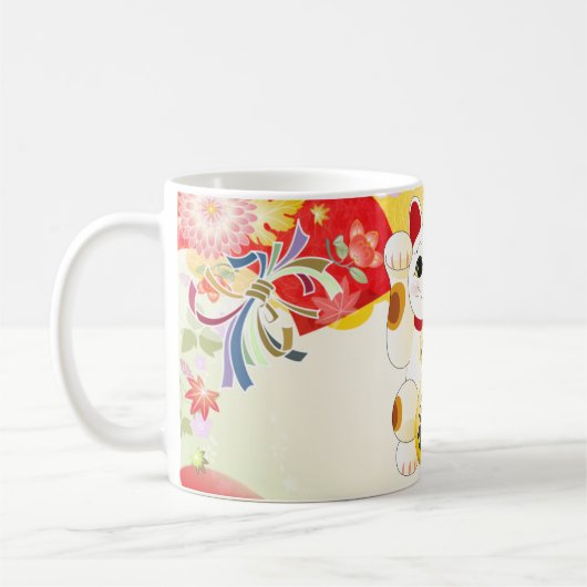 Mug Maneki Neko Chat japonais Fortune (Gauche)