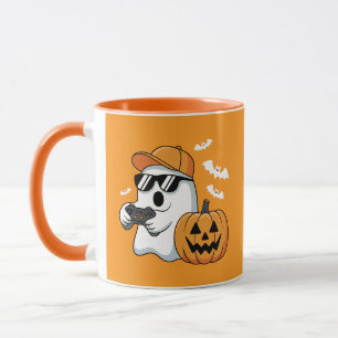 Mug Manette Citrouille Fantôme de Joueur Halloween Coo