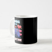 Mug Manette de jeu vidéo cœurs de pixel pour la Saint- (Devant gauche)