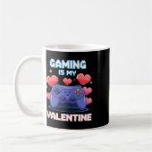 Mug Manette de jeu vidéo cœurs de pixel pour la Saint- (Gauche)