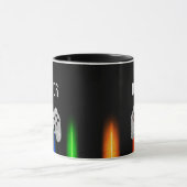 Mug Manette de jeu vidéo néon nom de joueur (Centre)