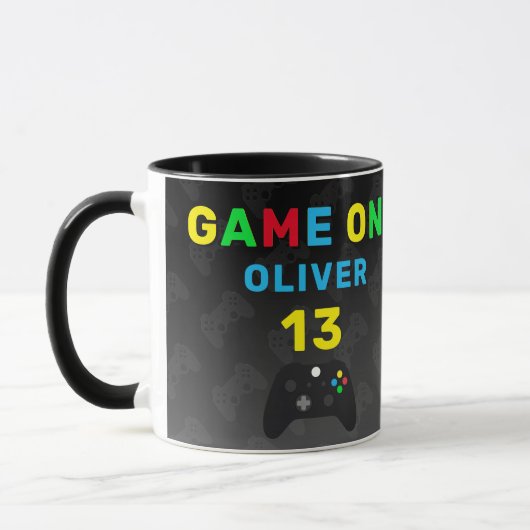 Mug Manette de jeu vidéo pour anniversaire  (Gauche)