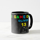 Mug Manette de jeu vidéo pour anniversaire  (Devant droit)