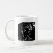 Mug manga d'anime projet quotidien noir (Gauche)