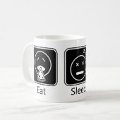 Mug Mange, Dors, Jeu (Devant gauche)