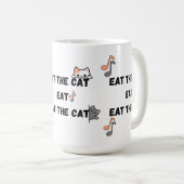 Mug Mange le chat drôle (Devant droit)