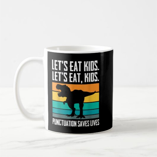 Mug Mangeons Ponctuation Enfant Sauvez des vies Gramma (Gauche)