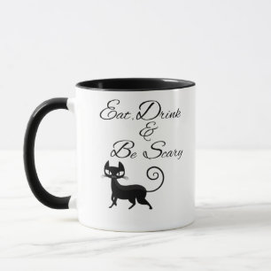 Mug Manger Boire Et Être Chat Effrayant Drôle Mignon H