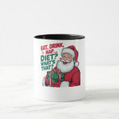 Mug Manger Boire Nap whips Diet, drôle Père Noël (Centre)