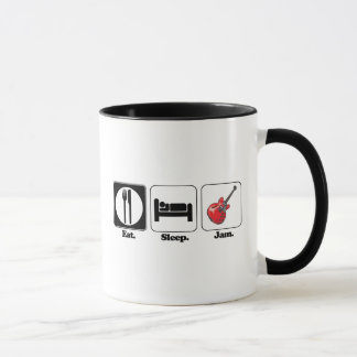 Mug manger de la confiture de sommeil guitare