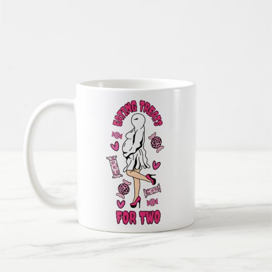 Mug "Manger des cures pour deux" Fantôme d'Halloween E (Gauche)